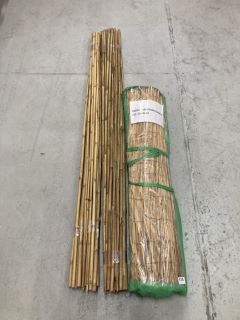 2 X ITEMS INC PEELED REED FENCE 100 X 400CM