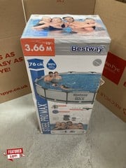 BESTWAY 3.66M STEEL PRO MAX SWIMMING POOL (SEALED) RRP: £199