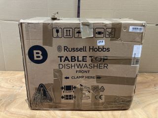 RUSSELL HOBBS TABLE TOP DISHWASHER MODEL: RHTTDW6B