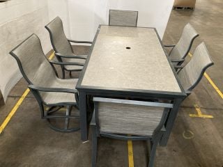 LARGE HEVEY DINING TABLE INCLUDING 6 CHAIRS RRP £1083