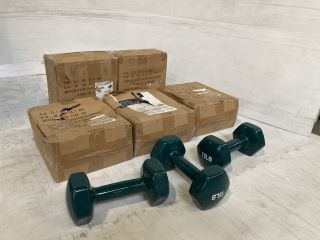 QTY OF VINYL DUMBBELLS