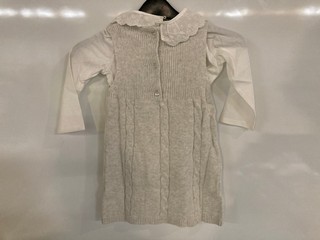 AN ASSORTMENT OF CLOTHING ITEMS TO INCLUDE THE WHITE COMPANY FAIR ISLE JUMPER BLUE 12-18MONTHS RRP £ 32.00