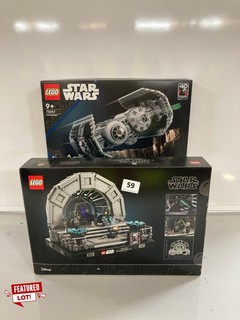 AN ASSORTMENT OF LEGO ITEMS TO INCLUDE EMPEROR'S THRONE ROOM STAR WARS LEGO 75352 18+ ID MAY BE REQUIRED