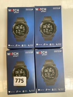 4 X SMARTWATCH "FITPRO X7" WITH BLUETOOTH 4.0, HEART RATE METER, BLOOD PRESSURE METER, SPORT MODE, CAMERA CONTROL AND ALARM COMPATIBLE WITH ANDROID AND IOS. IN BOX.