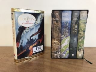 THE HOBBIT AND THE LORD OF THE RINGS BOXED SET BOOKS RRP £120 AND THE SILMARILLION