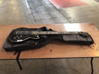 4 STRING SCHECTER DIAMOND SERIES DEVIL TRIBAL BASS GUITAR TO INCLUDE GUITAR CARRY BAG