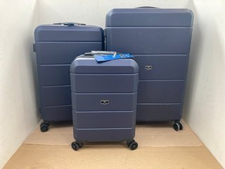 LUGG LARGE/MEDIUM/SMALL SUITCASES IN NAVY RRP £109.99: LOCATION - H9