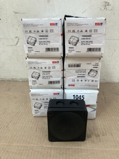 6 X WISKA COMBI JUNCTION BOXES IN BLACK: LOCATION - H12