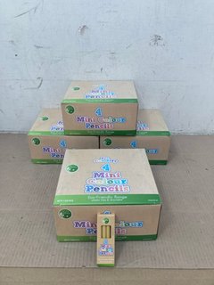 4 X BOXES OF ECO FRIENDLY 4 MINI COLOUR PENCILS: LOCATION - H12