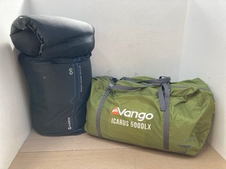 VANGO ICARUS 500 LX DELUXE FAMILY TENT TO INCLUDE OUTWELL SLEEPIN DOUBLE 10.0CM SLEEPING MAT: LOCATION - H12