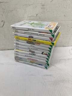 QTY OF WII GAMES TO INCLUDE WII FIT PLUS GAME: LOCATION - H14