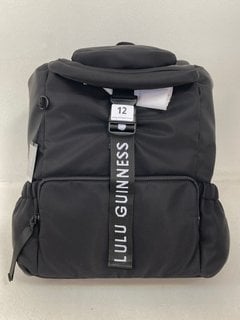 LULU GUINNESS BLACK MILLIE BACKPACK IN BLACK - RRP £175: LOCATION - FRONT BOOTH