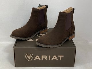 ARIAT MEN'S WEXFORD WATERPROOF CHELSEA BOOTS IN JAVA UK SIZE 10.5 - RRP £180: LOCATION - FRONT BOOTH