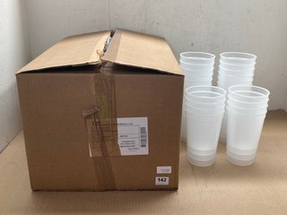 BOX OF 2 PINT PLASTIC CUPS: LOCATION - J8