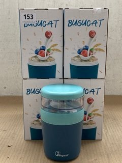 10 X BUGUCAT YOGHURT POTS: LOCATION - J8