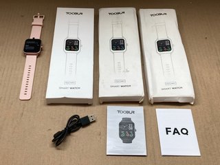 3 X TOOBUR SMART WATCHES IN PINK: LOCATION - J8