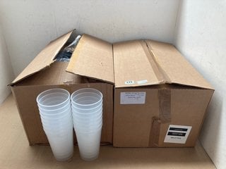 2 X BOXES OF 2 PINT PLASTIC CUPS: LOCATION - J8