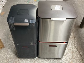 JOSEPH JOSEPH GREY HAND PEDAL BIN TO INCLUDE JOSEPH JOSEPH STAINLESS STEEL 2 PART BIN: LOCATION - J9