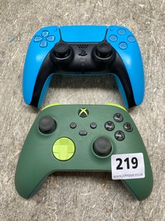 XBOX ONE WIRELESS MULTICOLOUR CONTROLLER TO INCLUDE SONY PLAYSTATION 5 WIRELESS BLUE CONTROLLER: LOCATION - J11