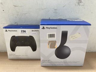 SONY PLAYSTATION 5 DUALSENSE WIRELESS BLACK CONTROLLER TO INCLUDE SONY PLAYSTATION PULSE 3D WIRELESS HEADSET: LOCATION - J12