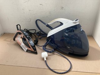 TEFAL ULTIMATE ROSE GOLD IRON TO INCLUDE PHILIPS STEAM GENERATOR IRON: LOCATION - J13