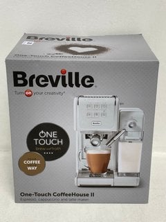 BREVILLE ONE-TOUCH COFFEE MACHINE IN WHITE - VCF107 - £219: LOCATION - FRONT BOOTH