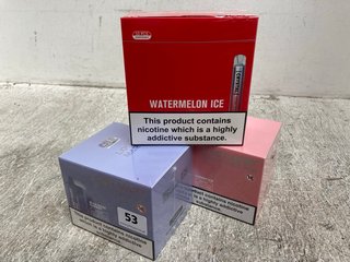 3 X BOXES OF 10 DISPOSABLE VAPES TO INCLUDE BLUE RAZZ CHERRY LOST MARY DISPOSABLE PODS BM600 (PLEASE NOTE: 18+YEARS ONLY. ID MAY BE REQUIRED): LOCATION - E0