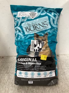 JOHN BURNS 12KG ORIGINAL CHICKEN & BROWN RICE DOG FOOD BAG - BBE 28/08/2025: LOCATION - I16