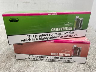 CRYSTAL 4IN1 2400 PUFF LEMON & LIME GREEN EDITION VAPES TO INCLUDE CRYSTAL 4 IN 1 2400 PUFF CHERRY ICE ROSE EDITION VAPES (PLEASE NOTE: 18+YEARS ONLY. ID MAY BE REQUIRED): LOCATION - E0