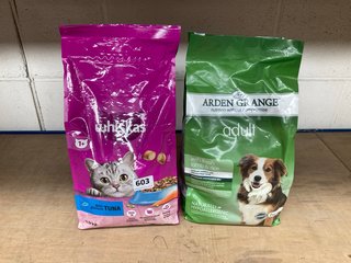 WHISKAS 4.9KG TUNA DRY CAT FOOD - BBE 14/09/2025 TO INCLUDE ARDEN GRANGE 2KG ADULT DRY DOG FOOD - BBE 25/10/2025: LOCATION - I10