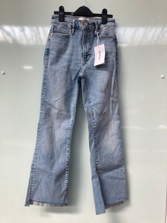 FRAME WOMENS LE CROP MINI BOOT BLUE DENIM JEANS IN WASHED BLUE - UK SIZE 24" - RRP £250: LOCATION - I7