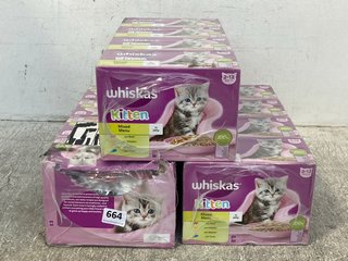 QTY OF MULTI-PACK WHISKAS KITTEN MIXED MENU WET FOOD POUCHES - BBE 20/03/2026: LOCATION - I7