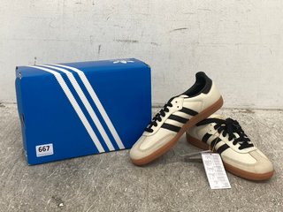 ADIDAS WOMENS SAMBA OG TRAINERS IN TAN & BLACK - UK SIZE 5.5: LOCATION - I7