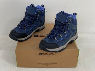 WOMENS MOUNTAIN WAREHOUSE ADVENTURER WATERPOOF WALKING BOOTS IN NAVY UK SIZE 5: LOCATION - I4