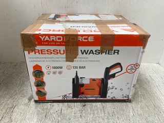 YARD FORCE PRESSURE WASHER WITH ACCESSORIES: LOCATION - I1