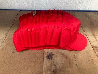 QTY OF PLAIN RED CAPS SIZE ADJUSTABLE: LOCATION - H5