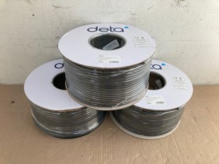 3 X DELTA DT100 COAXIAL SATELLITE CABLES: LOCATION - H5