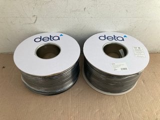 2 X DELTA DT100 COAXIAL SATELLITE CABLES: LOCATION - H5