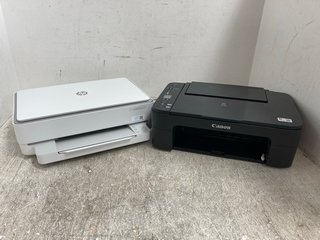 CANON PIXMA TS3350 PRINTER IN BLACK TO INCLUDE HP ENVY 6020E ALL IN ONE WIRELESS PRINTER IN WHITE: LOCATION - J4