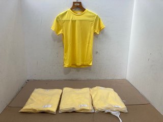 QTY OF CHILDRENS JUSTCOOL SUN YELLOW T-SHIRTS IN VARIOUS SIZES: LOCATION - H6