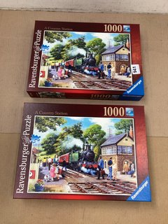 2 X BOXES OF RAVENSBURGER A COUNTRY STATION PUZZLES: LOCATION - H6