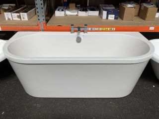 1705 X 750MM MODERN DOUBLE ENDED BTW 2TH BATH COMPLETE WITH A DECK MOUNTED BATH FILLER IN CHROME & CHROME POP UP BATH WASTE & OVERFLOW - RRP £1479: LOCATION - B3