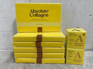 BOX OF ABSOLUTE COLLAGEN LIQUID FOOD SUPPLEMENT IN LEMON FLAVOUR BBE: OCTOBER 2025 (PLEASE NOTE: 18+YEARS ONLY. ID MAY BE REQUIRED): LOCATION - WA 2