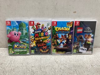 4 X ASSORTED NINTENDO SWITCH GAMES TO INCLUDE LEGO JURASSIC WORLD 7+: LOCATION - B 16