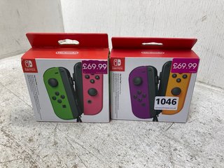 2 X BOXES OF NINTENDO SWITCH JOY-CONTROLLER PAIR IN VARIOUS COLOURS TO INCLUDE NEON PURPLE: LOCATION - B 16