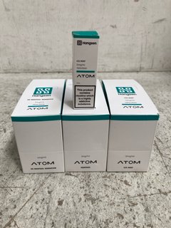 3 X BOXES OF ATOM VAPE LIQUIDS IN MENTHOL FLAVOUR (PLEASE NOTE: 18+YEARS ONLY. ID MAY BE REQUIRED): LOCATION - WA 2