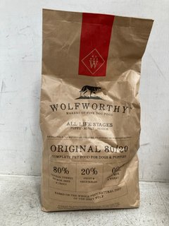 WOLF WORTHY ORIGINAL COMPLETE DOG FOOD 7.5KG BBE: 21/03/2025: LOCATION - WA 2