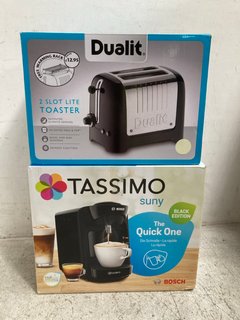 DUALIT 2 SLOT LITE TOASTER TO INCLUDE BOSCH TASSIMO COFFEE MAKER: LOCATION - WA 2