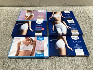 6 X ASSORTED SLOGGI UNDERWEARS TO INCLUDE BASIC+ PREMIUM COMFORT 3 X MAXI BRIEFS IN BLACK UK SIZE 18: LOCATION - C13