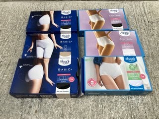 6 X ASSORTED SLOGGI UNDERWEARS TO INCLUDE BASIC+ PREMIUM COMFORT 2 X MAXI BRIEFS IN BLACK UK SIZE 24: LOCATION - C13